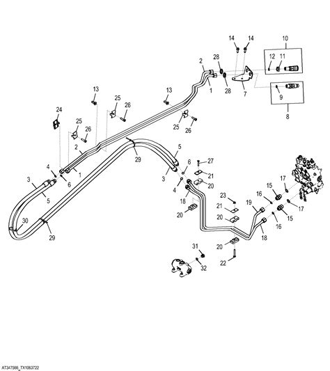 john deere skid steer 923645 hydraulic lines|john deere hydraulic system parts.